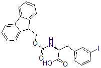 结构式 CAS# 478183-67-4, 芴甲氧羰基-D-3-碘苯丙氨酸