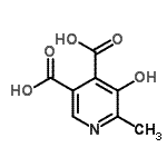 structure of CAS# 479-30-1, 5-Hydroxy-6-Methyl-3,4-Pyridinedicarboxylic Acid;3,4-Pyridinedicarboxylic acid, 5-hydroxy-6-methyl-;3-hydroxy-2-methylpyridine-4,5-dicarboxylate;5-Hydroxy-6-methyl-3,4-pyridinedicarboxylic acid #