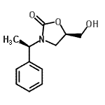 结构式 CAS# 480424-73-5, (5R)-5-(羟基甲基)-3-[(1R)-1-苯基乙基]-1,3-恶唑烷-2-酮