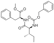 结构式 CAS# 4818-06-8, 苄氧羰基-异亮氨酰-苯丙氨酸甲酯