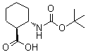 结构式 CAS# 488703-60-2, (1S,2S)-叔丁氧羰基-2-氨基环己烷羧酸