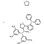 结构式 CAS# 494227-31-5, 1,2,3,4,5-环戊烷五基化合物与1-[(1S)-1-[二(3,5-二甲基苯基)膦基]乙基]-2-[2-(二苯基膦基)苯基]-1,2,3,4,5-环戊烷五基,铁盐(1:1:1)