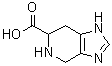 structure of CAS# 495-77-2, 4,5,6,7-Tetrahydro-1H-Imidazo[4,5-c]Pyridine-6-Carboxylic Acid;(6S)-4,5,<wbr>6,7-Tetra<wbr>hydro-3H-<wbr>imidazo[4<wbr>,5-c]pyri<wbr>dine-6-ca<wbr>rboxylic <wbr>acid;2-Carboxypiperidine[d]imidazole;3H-IMIDAZ<wbr>O[4,5-C]P<wbr>YRIDINE-6<wbr>-CARBOXYL<wbr>ICACID, 4<wbr>,5,6,7-TE<wbr>TRAHYDRO-<wbr>, (6R)-