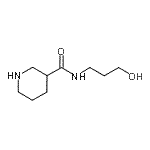 结构式 CAS# 496057-59-1, N-(3-羟基丙基)-3-哌啶甲酰胺