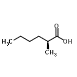 结构式 CAS# 49642-51-5, (2S)-2-甲基己酸