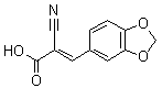 structure of CAS# 49711-55-9, (E)-3-(1,3-Benzodioxol-5-Yl)-2-Cyano-2-Propenoic Acid;(E)-3-(1,3-Benzodioxol-5-Yl)-2-Cyano-Prop-2-Enoate;(E)-3-(1,3-Benzodioxol-5-Yl)-2-Cyano-Acrylate;Zinc00163674