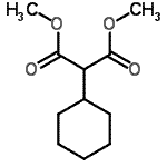 structure of CAS# 49769-76-8, Dimethyl Cyclohexylmalonate;Cyclohexylmalonic acid dimethyl ester;DIMETHYL 2-CYCLOHEXYLMALONATE;Dimethyl 2-cyclohexylpropanedioate