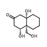 CAS 登录号：498575-30-7， (4R,4aR,8aS)-4,8A-二羟基-4A-(羟基甲基)八氢-2(1H)-萘酮