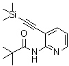 结构式 CAS# 499193-46-3, 2,2-二甲基-N-{3-[(三甲基硅烷基)乙炔基]-2-吡啶基}丙酰胺