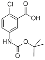 structure of CAS# 503555-96-2, N-Boc-5-Amino-2-Chlorobenzoic Acid;Benzoic Acid, 2-Chloro-5-[[(1,1-Dimethylethoxy)Carbonyl]Amino]- (9CI);5-(Boc-Amino)-2-Chlorobenzoic Acid, 98+%;N-BOC-5-AMINO-2-CHLOROBENZOIC ACID