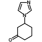 结构式 CAS# 505062-29-3, 3-(1H-咪唑-1-基)环己酮