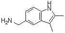 结构式 CAS# 5054-94-4, 1-(2,3-二甲基-1H-吲哚-5-基)甲胺