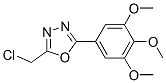 structure of CAS# 50677-29-7, 2-Chloromethyl-5-(3,4,5-Trimethoxy-Phenyl)-[1,3,4]Oxadiazole;Zinc01431615;A3768/0159862