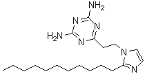 structure of CAS# 50729-75-4, 2,4-Diamino-6-[2-(2-Undecyl-1-Imidazolyl)Ethyl]-1,3,5-Triazine;6-[2-(2-Undecyl-1-Imidazolyl)Ethyl]-1,3,5-Triazine-2,4-Diamine;[4-Amino-6-[2-(2-Undecylimidazol-1-Yl)Ethyl]-S-Triazin-2-Yl]Amine;1,3,5-Triazine-2,4-Diamine, 6-(2-(2-Undecyl-1H-Imidazol-1-Yl)Ethyl)-
