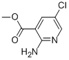 structure of CAS# 50735-33-6, 2-Amino-5-Chloro-Nicotinic Acid Methyl Ester;Methyl 2-Amino-5-Chloropyridine-3-Carboxylate;2-AMINO-5-CHLORO-NICOTINIC ACID METHYL ESTER;Methyl 2-Amino-5-Chloronicotinate