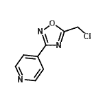 structure of CAS# 50737-35-4, 4-[5-(Chloromethyl)-1,2,4-Oxadiazol-3-Yl]Pyridine;5-(chloromethyl)-3-(4-pyridyl)-1,2,4-oxadiazole;MFCD09034189
