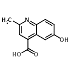 structure of CAS# 50741-53-2, 6-Hydroxy-2-Methyl-4-Quinolinecarboxylic Acid;6-hydroxy-2-methyl-4-quinolinecarboxylic acid;6-Hydroxy-2-methylquinoline-4-carboxylic acid;6-Hydroxy-2-methyl-quinoline-4-carboxylic acid