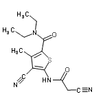 structure of CAS# 51-08-1, 4-Cyano-5-[(Cyanoacetyl)Amino]-N,N-Diethyl-3-Methyl-2-Thiophenecarboxamide;4-Amino-N-(2-piperidinoethyl)benzenecarboxamide;4-cyano-5<wbr>-[(cyanoa<wbr>cetyl)ami<wbr>no]-N,N-d<wbr>iethyl-3-<wbr>methyl-2-<wbr>thiophene<wbr>carboxami<wbr>de;4-Cyano-5<wbr>-[(cyanoa<wbr>cetyl)ami<wbr>no]-N,N-d<wbr>iethyl-3-<wbr>methylthi<wbr>ophene-2-<wbr>carboxami<wbr>de