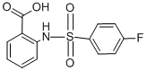 structure of CAS# 51012-30-7, 2-(((4-Fluorophenyl)Sulfonyl)Amino)-Benzoic acid;Zinc02005601
