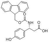 structure of CAS# 511272-36-9, Fmoc-(R)-3-Amino-3-(4-Hydroxy-Phenyl)-Propionic Acid;(R)-3-(9H-FLUOREN-9-YLMETHOXYCARBONYLAMINO)-3-(4-HYDROXY-PHENYL)-PROPIONIC ACID;(R)-3-(9-FLUORENYLMETHOXYCARBONYLAMINO)-3-(4-HYDROXY-PHENYL)-PROPIONIC ACID;N-BETA-(9-FLUORENYLMETHOXYCARBONYL)-BETA-L-HOMO(4-HYDROXYPHENYL)GLYCINE