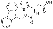 structure of CAS# 511272-45-0, Fmoc-(R)-3-Amino-3-(2-Thienyl)-Propionic Acid;(R)-N-(9-FLUORENYLMETHOXYCARBONYL)-3-AMINO-3-(2-THIENYL)-PROPIONIC ACID;N-BETA-(9-FLUORENYLMETHOXYCARBONYL)-BETA-L-HOMO(2-THIENYL)GLYCINE;FMOC-(R)-3-AMINO-3-(2-THIENYL)-PROPANOIC ACID