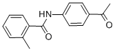 structure of CAS# 5116-70-1, N-(4-Acetylphenyl)-2-Methylbenzamide;N-(4-Acetylphenyl)-2-Methyl-Benzamide;N-(4-Ethanoylphenyl)-2-Methyl-Benzamide;Aronis018255