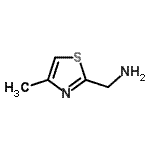 structure of CAS# 51221-45-5, 1-(4-Methyl-1,3-Thiazol-2-Yl)Methanamine;(4-methyl-1,3-thiazol-2-yl)methanamine;(4-methylthiazol-2-yl)methanamine;[(4-methyl-1,3-thiazol-2-yl)methyl]amine