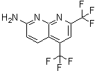 结构式 CAS# 51420-72-5, 5,7-二(三氟甲基)[1,8]萘啶-2-胺