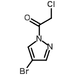 structure of CAS# 514217-70-0, 1-(4-Bromo-1H-Pyrazol-1-Yl)-2-Chloroethanone;1-(4-Bromo-pyrazol-1-yl)-2-chloro-ethanone;4-bromo-1-(chloroacetyl)-1H-pyrazole;ZINC02549420