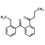 结构式 CAS# 51432-00-9, 乙基2-(2-甲氧基苯甲酰基)苯甲酸酯