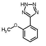 结构式 CAS# 51449-81-1, 5-(2-甲氧基苯基)-1H-四唑