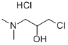 structure of CAS# 51583-51-8, N-(3-Chloro-2-Hydroxypropyl)Dimethylamine, Hydrochloride Salt;1-Chloro-3-Dimethylamino-Propan-2-Ol;2-Propanol, 1-Chloro-3-(Dimethylamino)-;Nsc11747