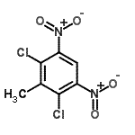 structure of CAS# 51676-76-7, 2,4-Dichloro-3-Methyl-1,5-Dinitrobenzene;2,4-dichloro-3-methyl-1,5-dinitrobenzene;2,4-Dichloro-3-methyl-1,5-dinitrobenzene #;ZINC07871178