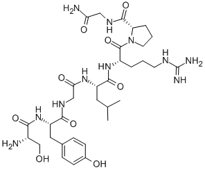结构式 CAS# 51776-33-1, 丝氨酰-酪氨酰-甘氨酰-亮氨酰-精氨酰-脯氨酰-甘氨酰胺