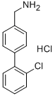 structure of CAS# 518357-42-1, [4-(2-Chlorophenyl)Phenyl]Methylamine Hydrochloride;C-(2'-CHLORO-BIPHENYL-4-YL)-METHYLAMINE HYDROCHLORIDE;[4-(2-CHLOROPHENYL)PHENYL]METHYLAMINE HYDROCHLORIDE;4-(2-Chlorophenyl)Benzylamine Hydrochloride