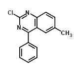结构式 CAS# 5185-55-7, 2-氯-6-甲基-4-苯基喹唑啉