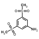 结构式 CAS# 51859-12-2, 3,5-二(甲基磺酰基)苯胺