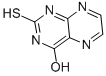 structure of CAS# 52023-48-0, 4-Hydroxy-2-Mercaptopteridine;2-Thioxo-1H-Pteridin-4-One;4(1H)-Pteridinone, 2,3-Dihydro-2-Thioxo-;4-Hydroxy-2-Mercapto Pteridine