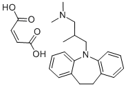 structure of CAS# 521-78-8, Trimipramine Maleate Salt;But-2-Enedioic Acid;3-(5,6-Dihydrobenzo[B][1]Benzazepin-11-Yl)-N,N,2-Trimethyl-Propan-1-Amine;But-2-Enedioic Acid;[3-(5,6-Dihydrobenzo[B][1]Benzazepin-11-Yl)-2-Methyl-Propyl]-Dimethyl-Amine;Mls001056765