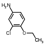 结构式 CAS# 5211-02-9, 3-氯-4-乙氧基苯胺