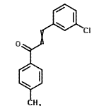 structure of CAS# 52182-34-0, 3-(3-Chlorophenyl)-1-(4-Methylphenyl)-2-Propen-1-One