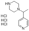 structure of CAS# 521914-40-9, 1-(1-Pyridin-4-Yl-Ethyl)-Piperazine Trihydrochloride;1-(1-PYRIDIN-4-YL-ETHYL)-PIPERAZINE TRIHYDROCHLORIDE;1-(1-PYRIDIN-4-YL-ETHYL)-PIPERAZINE X 3 HCL >98%;1-(1-PYRIDIN-4-YL-ETHYL)-PIPERAZINE X 3 HCL