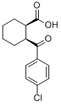 structure of CAS# 52240-18-3, cis-2-(4-Chlorobenzoyl)-1-Cyclohexanecarboxylic Acid;(1R,2S)-2-[(4-Chlorophenyl)-Oxomethyl]-1-Cyclohexanecarboxylate;(1R,2S)-2-(4-Chlorophenyl)Carbonylcyclohexane-1-Carboxylate;Zinc00390159
