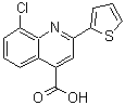 structure of CAS# 52413-56-6, 8-Chloro-2-(2-Thienyl)-4-Quinolinecarboxylic Acid;8-chloro-2-(thiophen-2-yl)quinoline-4-carboxylic acid;8-Chloro-2-thien-2-ylquinoline-4-carboxylic acid;MFCD03422165