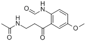 structure of CAS# 52450-38-1, N-[3-[2-(Formylamino)-5-methoxyphenyl]-3-oxopropyl]acetamide;N-[3-(2-Formamido-5-Methoxy-Phenyl)-3-Oxo-Propyl]Acetamide;N-[3-(2-Formamido-5-Methoxy-Phenyl)-3-Keto-Propyl]Acetamide;N-[3-(2-Formamido-5-Methoxy-Phenyl)-3-Oxo-Propyl]Ethanamide