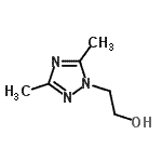 结构式 CAS# 52497-33-3, 2-(3,5-二甲基-1H-1,2,4-三唑-1-基)乙醇
