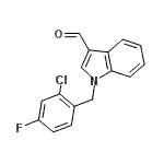结构式 CAS# 525570-33-6, 1-(2-氯-4-氟苄基)-1H-吲哚-3-甲醛