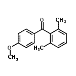 structure of CAS# 52629-41-1, (2,6-Dimethylphenyl)(4-Methoxyphenyl)Methanone;2,6-dimethyl-4'-methoxybenzophenone