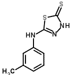 structure of CAS# 52779-56-3, 5-[(3-Methylphenyl)Amino]-1,3,4-Thiadiazole-2(3H)-Thione;MFCD00174933;NSC202098;ZINC00097496