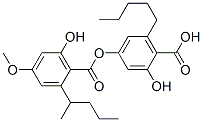 CAS#: 529-47-5， 2-Hydroxy-4-[(2-hydroxy-4-methoxy-6-pentylbenzoyl)oxy]-6-pentylbenzoic acid
